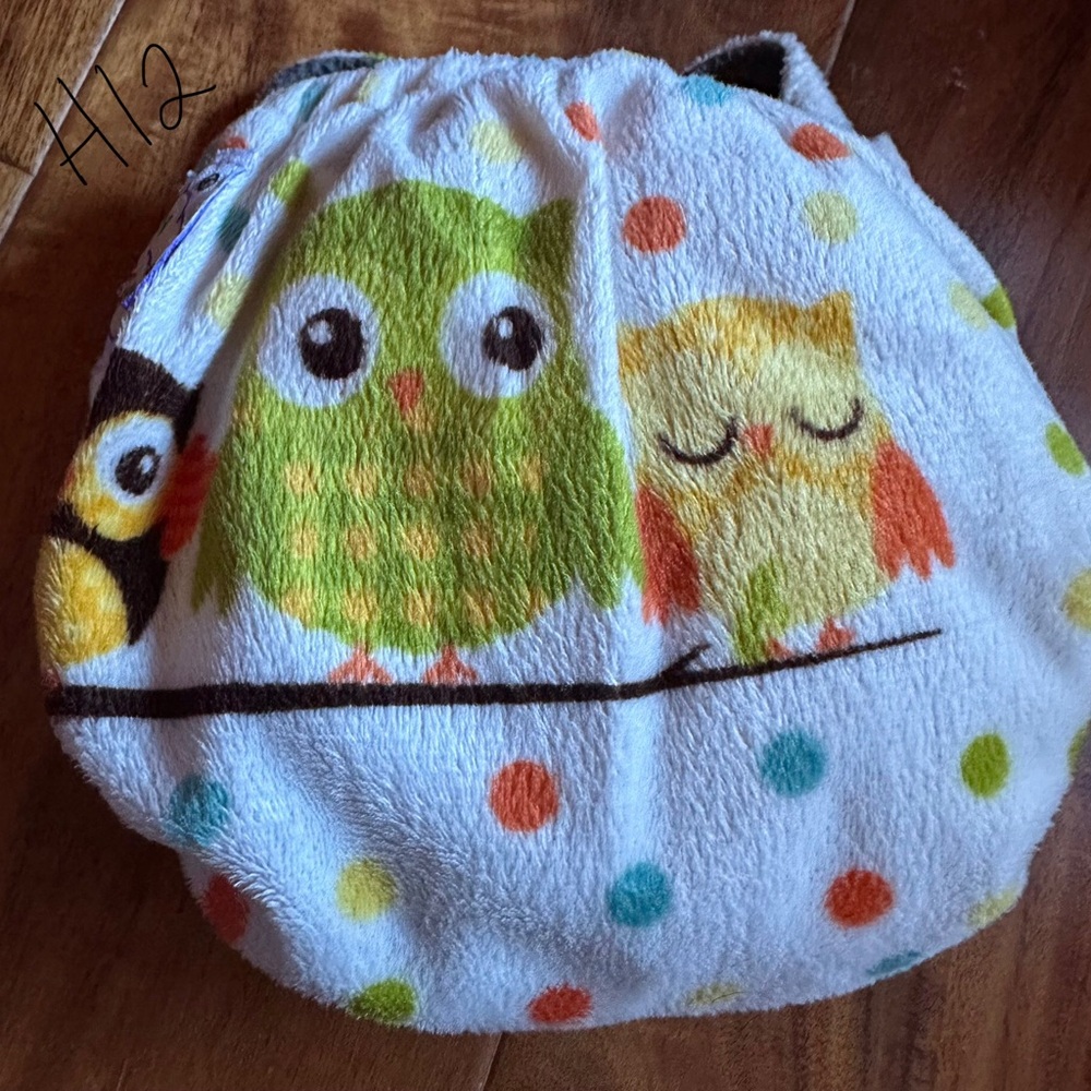 Cloth Diaper - Newborn - Happy Flute - all-in-one - Owls